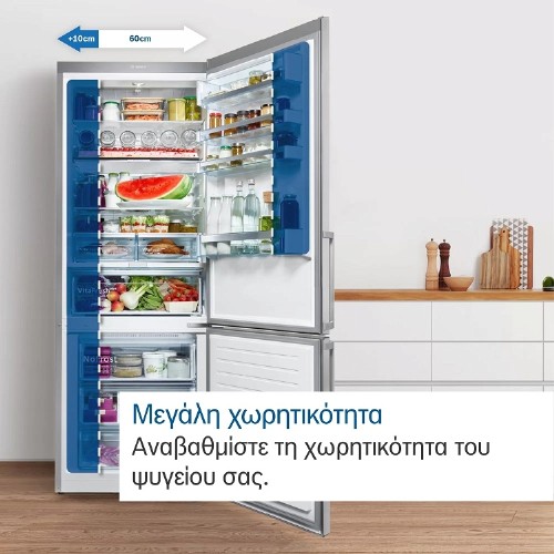 ΨΥΓΕΙΟΚΑΤΑΨΥΚΤΗΣ ΕΛΕΥΘΕΡΟΣ BOSCH KGN497LDF (203x70 / D / INOX LOOK / FNF / ΟΘΟΝΗ)
